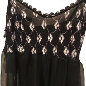 Black sexy baby doll lingerie with thong.NWOT.Size S